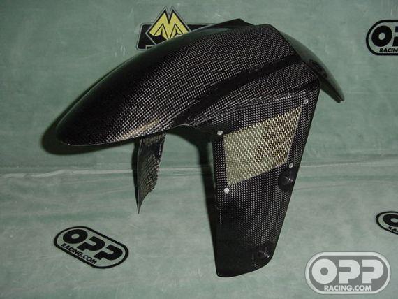 Carbon Fiber - Front Fender Vented - ZX6R/RR 2005-2006 & ZX10R 2004-2005 image