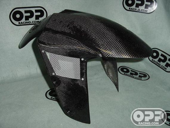 Carbon Fiber - Front Fender Vented - ZX6R/RR 2005-2006 & ZX10R 2004-2005 image