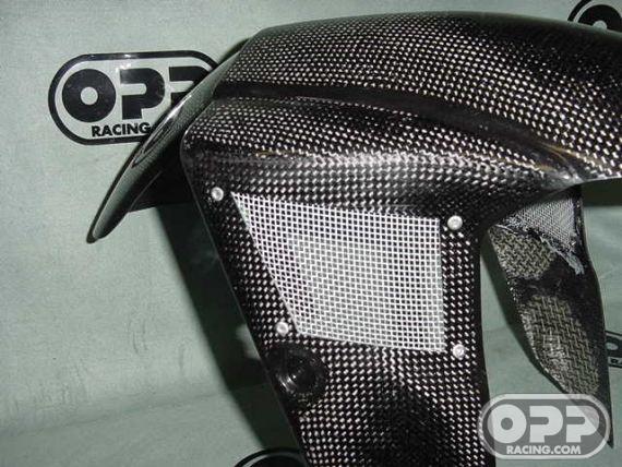 Carbon Fiber - Front Fender Vented - ZX6R/RR 2005-2006 & ZX10R 2004-2005 image