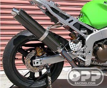  Sato Titanium Full Exhausts - Kawasaki ZX6R/RR 2003-2004 (Titanium-Oval Cannister) image