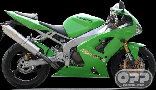  Sato Titanium Full Exhausts - Kawasaki ZX6R/RR 2003-2004 (Titanium-Oval Cannister) image