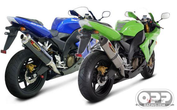  Akrapovic Evolution Exhaust - Kawasaki ZX10R 2004-2005 (Carbon-Hex Cannister) image