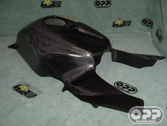 Carbon Fiber - Tank Cover with Airduct Covers - CBR600RR 2005-2006 image