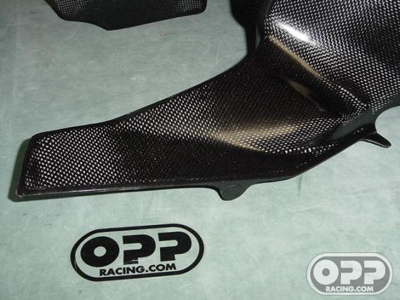 Carbon Fiber - Tank Cover with Airduct Covers - CBR600RR 2005-2006 image
