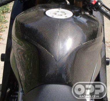 Carbon Fiber - Fuel Tank for OEM Cap - ZX6R/RR 2003-2004 image
