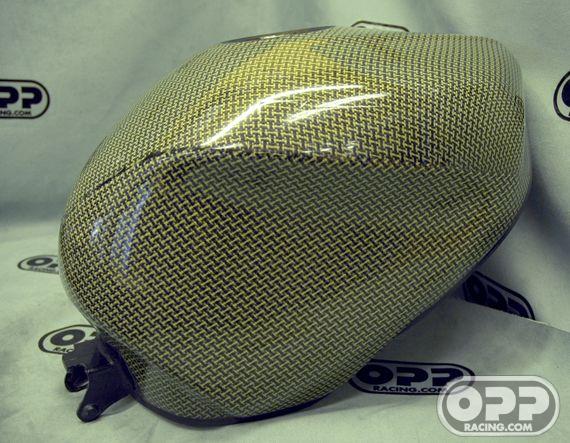 Carbon Fiber - Fuel Tank for OEM Cap - ZX6R/RR 2003-2004 image