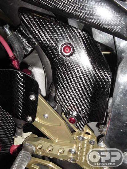 Carbon Fiber - Exhaust Shield Mid-Pipe - CBR600RR 2003-2006 image