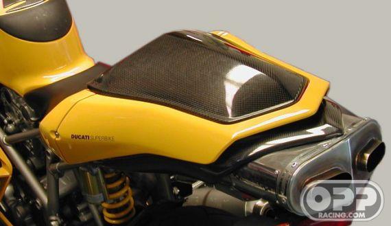 Carbon Fiber - Passenger Seat Cover - Ducati 749-999 image