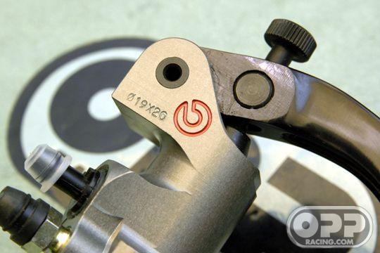  Brembo 19x20 Billet Radial Brake Master Cylinder with Standard Lever image