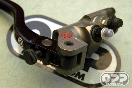  Brembo 19x20 Billet Radial Brake Master Cylinder with Standard Lever image
