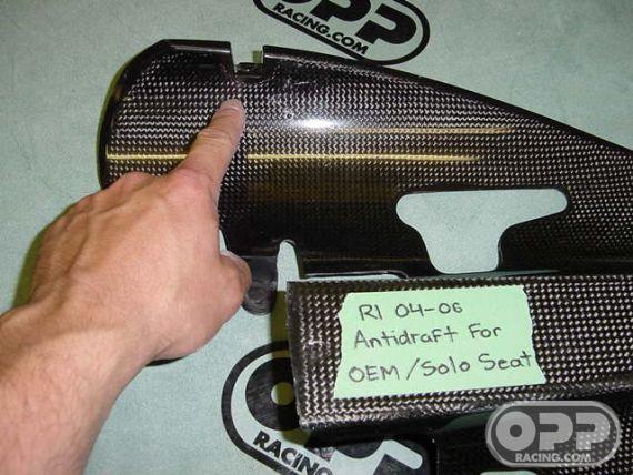 Carbon Fiber - Antidraft for OEM Tail - R1 2004-2006 image