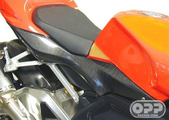Carbon Fiber - Seat Panel Inserts (Pair) - RSV1000 2004-2005 image