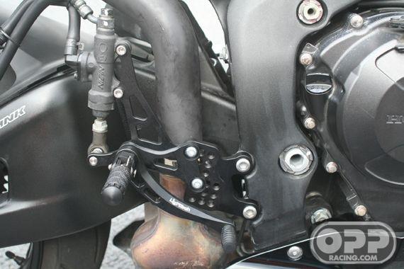  LighTech Rearsets with Fixed Foot Pegs - Honda CBR600RR 2003-2006 image