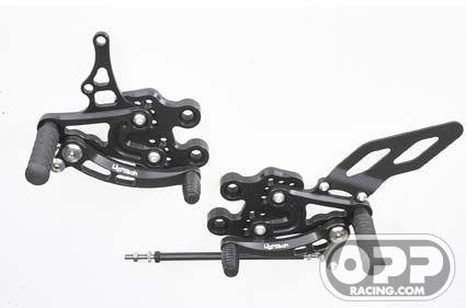 LighTech Rearsets with Fixed Foot Pegs - Kawasaki ZX10R 2004-2005 image