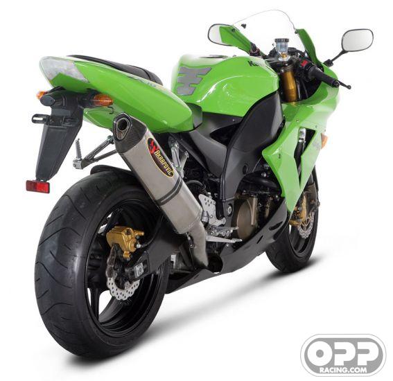  Akrapovic Racing Exhaust - Kawasaki ZX10R 2004-2005 (Titanium-Hex Cannister) image
