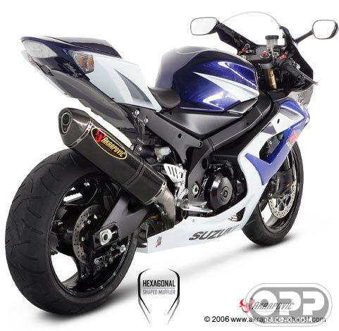  Akrapovic Racing Exhaust - Suzuki GSXR1000 2005-2006 (Carbon-Hex Cannister) image