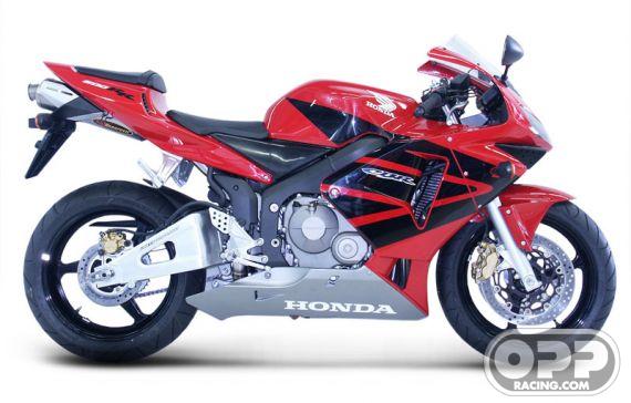  Akrapovic Slip-on Exhaust - Honda CBR600RR 2003-2004 (Titanium-Oval Cannister) image