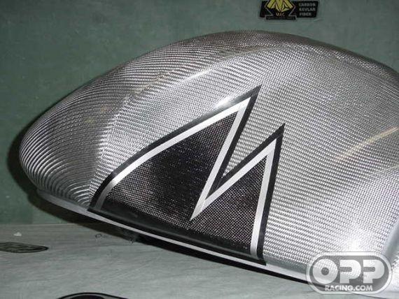 Titanium Silver - MacMoto Series - Fuel Tank for OEM Cap - RC51 SP1/SP2 2000-2006 image