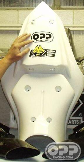 Fiber Glass - SBK Conversion Seat for Solo Seat Tail with Seat Cover - R1 2007-2008 image