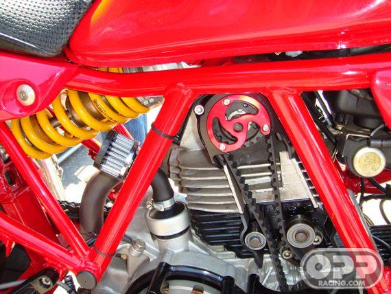  SpeedyMoto Dual Spark Belt Covers - Fits 1000 cc 2 valve dual spark Ducati motors image