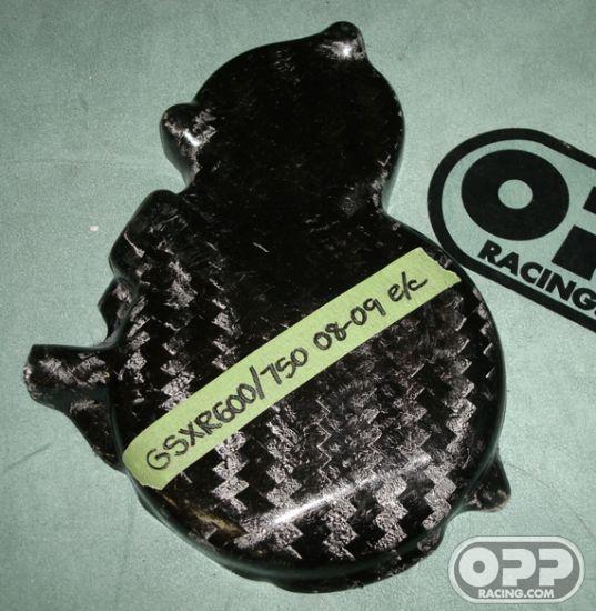 Carbon Fiber - MacMoto Series - Engine Cover - GSXR600/750 2008-2009 image
