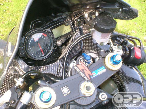 Carbon Fiber - Tachometer Support - GSXR600/750 2004-2005 image