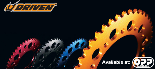 Driven motorcycle sprockets from oppracing