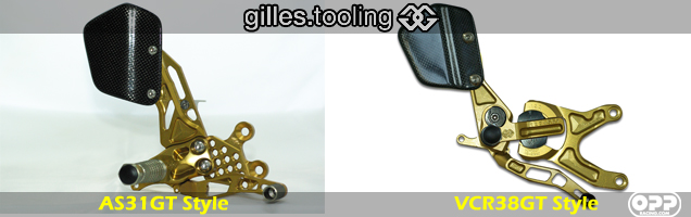 Gilles Tooling Rearsets - AS31GT Rear sets and VCR38GT Rear sets