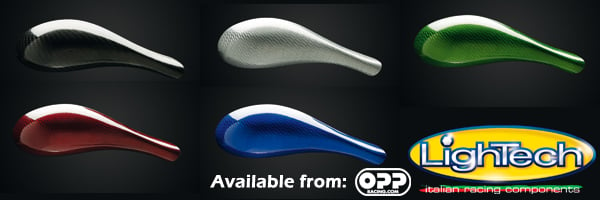 LighTech Carbon Mirrors from OPP Racing. also available as silver 
mirrors, green mirrors, red mirrors and blue mirrors