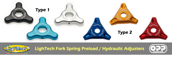 lightech fork spring adjusters in 2 styles