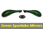 lightech mirrors for sportbikes in green fiber
