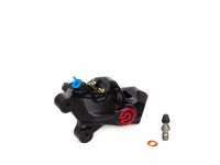 Brembo High Performance Caliper, Left, P4 32mm, .484 Cafe Custom Kit, 69.1mm Axial Mount, Front, Black w/ Red Logo- 120B81469