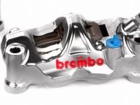 Brembo High Performance Caliper, Right Side of 220B01130 GP4-rx, P4 32mm, Billet 2-Piece, 130mm Radial Mount, Front, Nickel - 20C02680