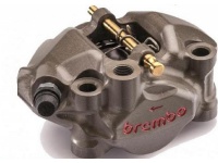 Brembo Racing Caliper, Left, P2 34mm, without pads, Moto3, Stainless Hardware and Aluminum Pistons, Billet Monobloc, 60mm Radial Mount, Front, Hard Anodized- XA88820