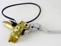 Brembo OE Front Brake Master Cylinder PS16 gold without reservoir w/lever.38 reg. w/microswitch